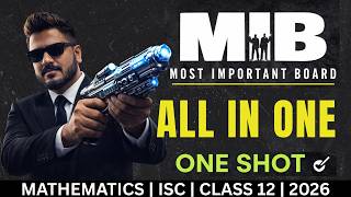 Most Important Board Questions ISC Class 12 Mathematics in One Shot Year 2026.