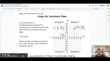 MC: Lesson 7 Notes Coordinate Plane - Google Docs