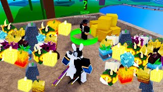 2919) GIRANDO 100 FRUTAS ALEATÓRIAS NO BLOX FRUITS EM 1 E VEIO AS  MELHORES!!! - ROBLOX 