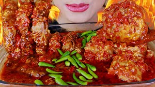 ASMR SEBLAK JAMUR DAN PENTOL TERPEDAS | ASMR MUKBANG INDONESIA