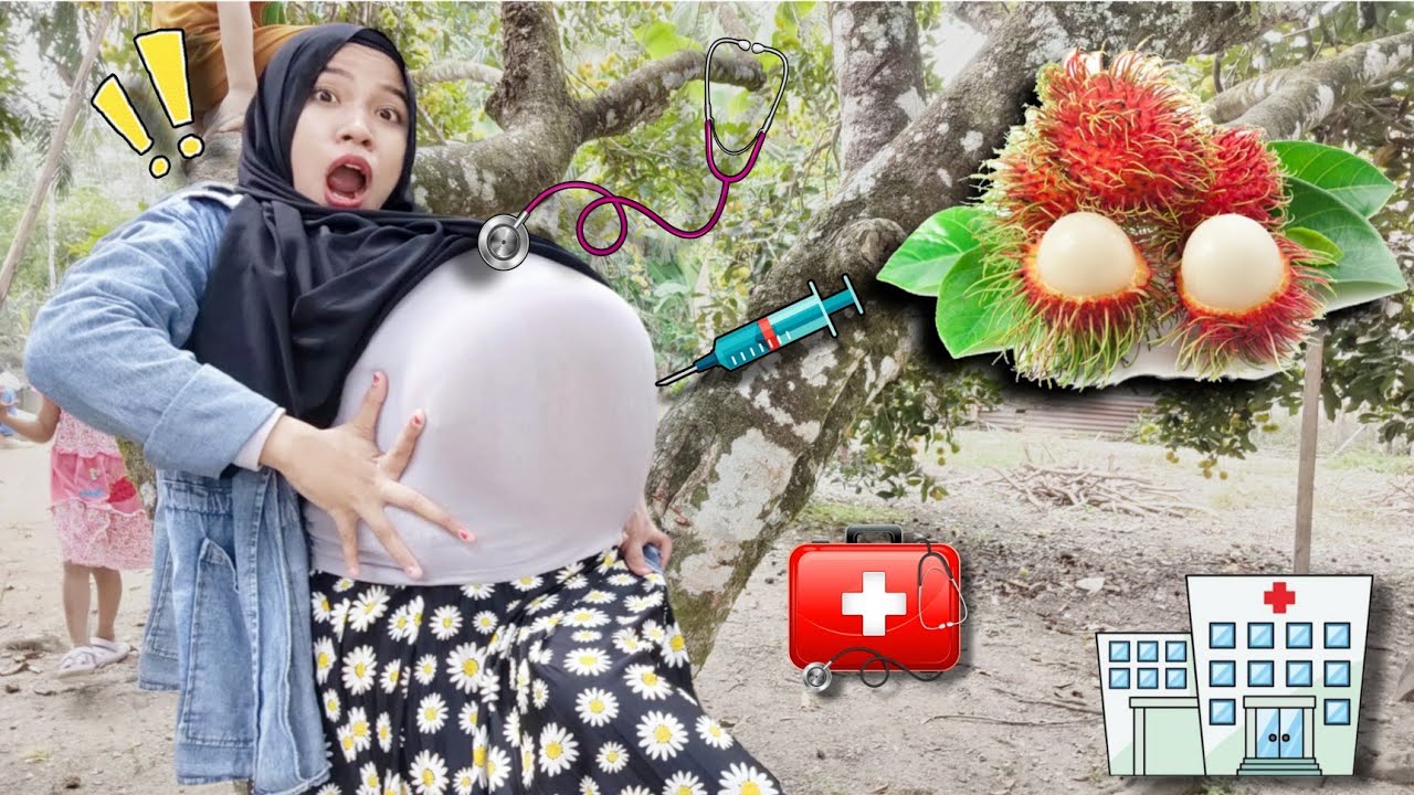 Kasihan Ibu Hamil❗Sakit Perut Mau Melahirkan J@tuh Dari Pohon Rambutan💖Abdillah And Family
