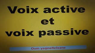 Voix passive et voix active- شرح بالعربية