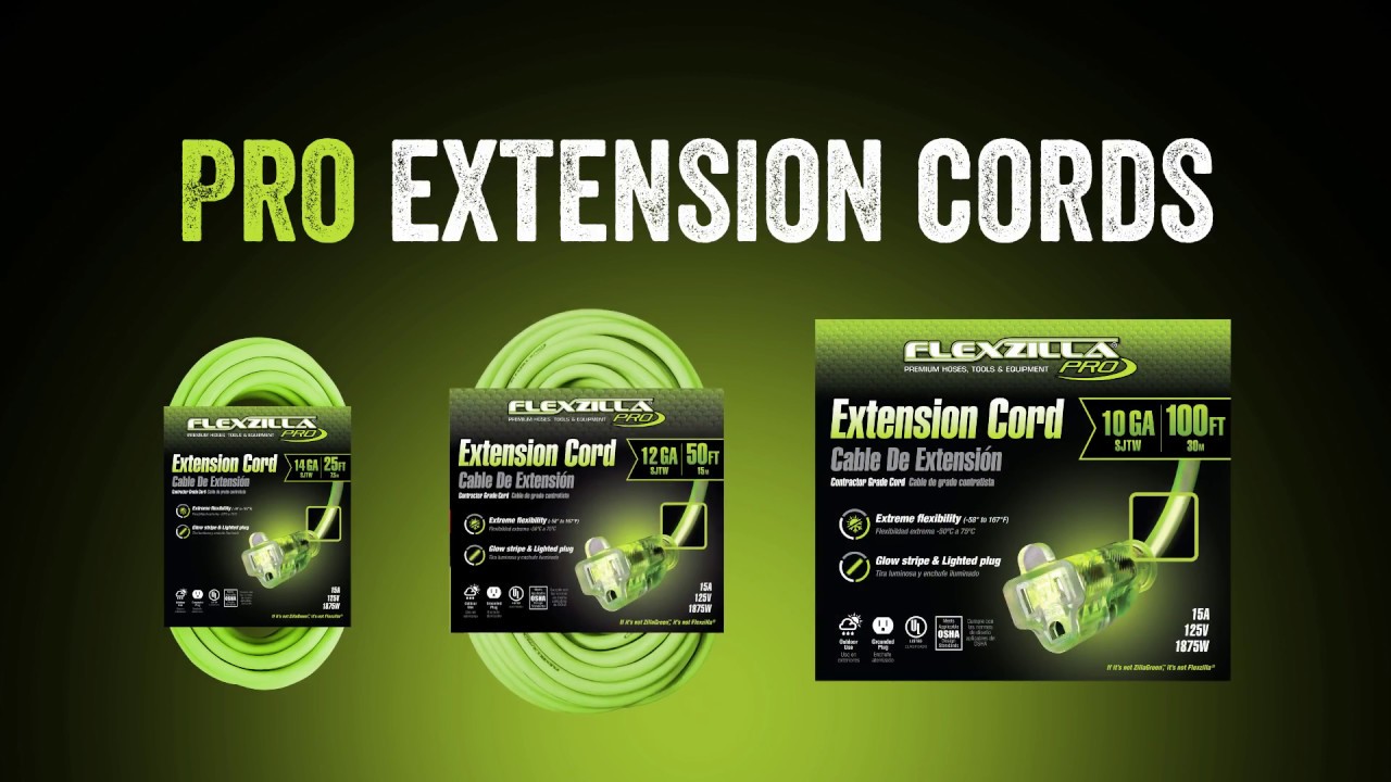 Flexzilla 25 ft. Pro Extension Cord 14/3 AWG FZ512725 - Acme Tools