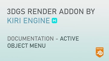 3DGS Render Addon for Blender V3  - Documentation - Active Object