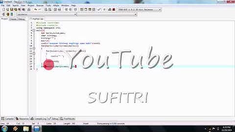 Cara membuat segitiga bintang sama kaki dengan Dev C++ -by sufitri