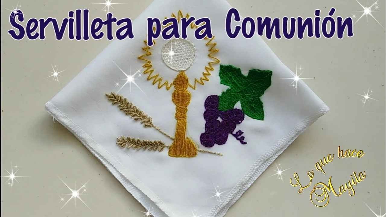 Servilleta para Primera Comunión | Bordada
