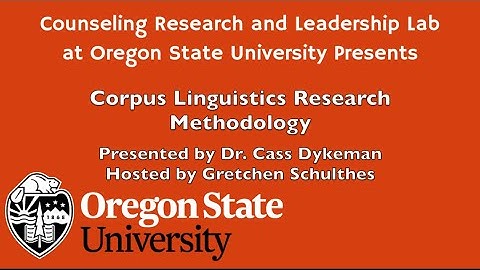 Corpus Linguistics Research Methodology with Dr. Cass Dykeman