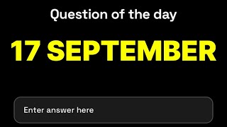 Dropee Question of the day Today | 17 September Dropee Question of the day | #dropee