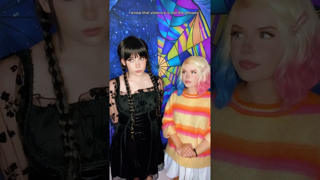 Violence is not the answer | Enid Sinclair & Wednesday Addams @witchera_ #cosplay | #Wednesday