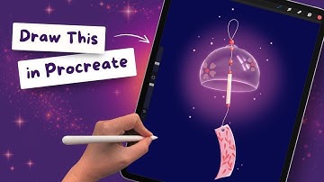 Procreate Tutorial: How to Draw a Glass Wind Chime | Easy Step-by-Step Fantasy Prop Art