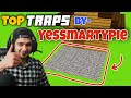 Top 3 Craziest 1000IQ Traps By YesSmartyPie In Manhunt II YesSmartyPie  II Minecraft Manhunt