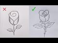 How to draw rose  drawing easy step by stepaarav drawing creative