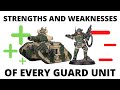 Strengths and weaknesses for every astra militarum unit  imperial guard tactics