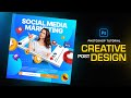 Make trendy social media post design in photoshop  photoshop tutorials in hindi