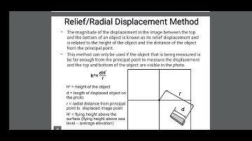 Relief Displacement In Aerial Remote Sensing