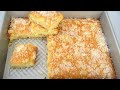 Basbousa Cake ، Semolina Coconut Rava Cake Recipe بسبوسه کیک نارگیلی