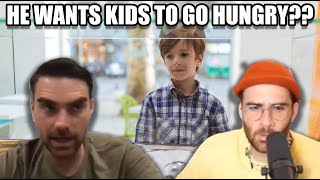 Full Ben Shapiro's SHOCKING TAKE on Free School Lunch - Hasanabi Reacts News