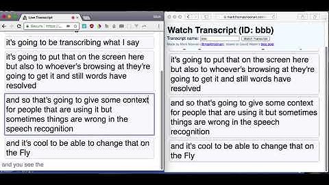 Live Transcript Demo