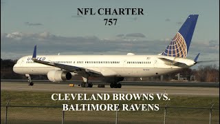 50 plus minutes of 4K Plane Spotting action! Cleveland Browns charter flight to Baltimore