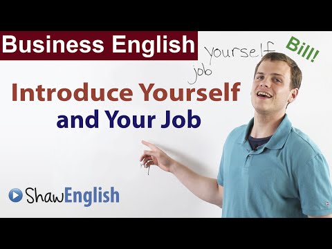 It is very important to introduce yourself and your job in english. bill teaches how english this great video lesson. the busines...