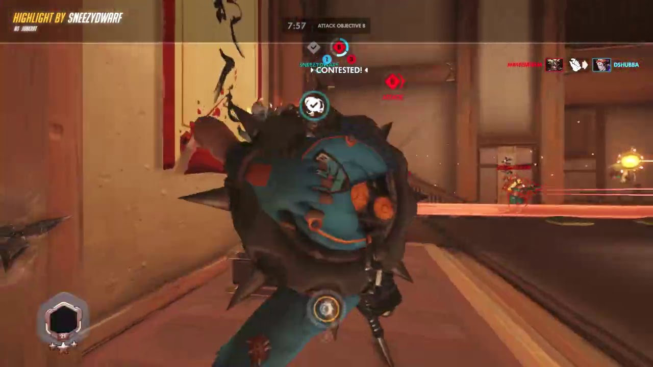 junkrat quintiple  on the base ult kill