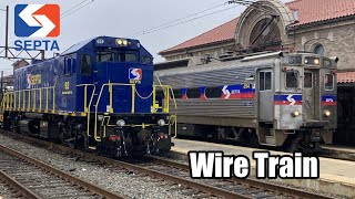 SEPTA Wire Train Passing Lansdale Station 3/6/26