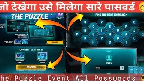 THE PUZZLE EVENT FREE FIRE || HOW TO COMPLETE THE PUZZLE EVENT || MOCO PUZZLE EVENT FREE FIRE ||