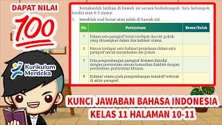 Kunci Jawaban Bahasa Indonesia Kelas 11 Halaman 10 11 Kurikulum Merdeka