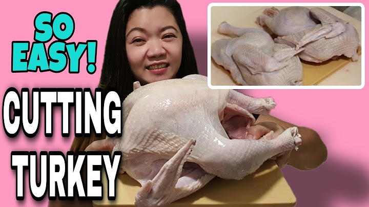 How to cut a raw turkey in half