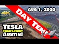 Tesla Gigafactory Austin 4K 8/1/20 - Tesla Terafactory Austin TX - Draining Ponds - Leveling - Fast!