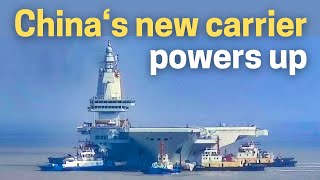 China's Fujian aircraft carrier turns on its engines. Ready for sea trial. Enter service in 2026