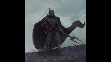 Mandalorian sketch in Procreate iPad Pro