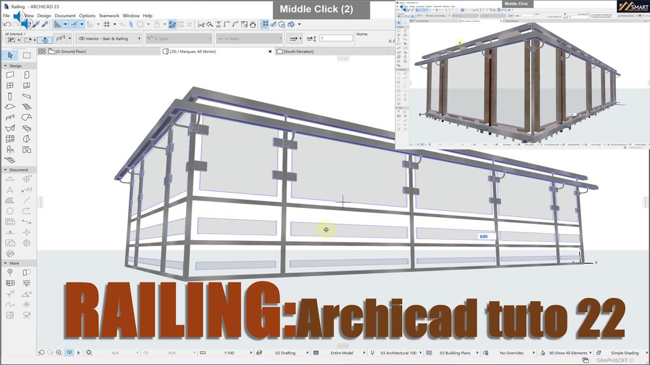 RAILING, Archicad tutorial 22 - YouTube