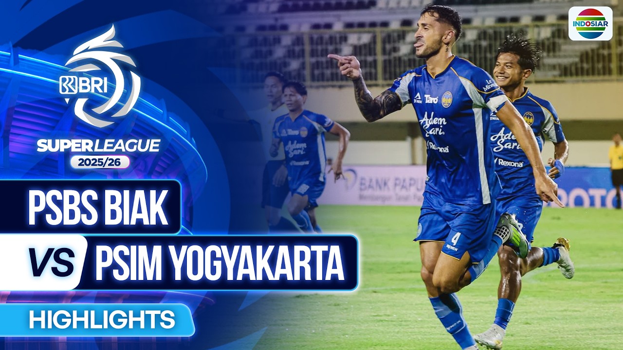 PSBS Biak FC VS PSIM Jogja  - Highlights | BRI Super League 2025/26