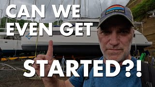 How NOT To Splash A Catamaran: Our Failed Start To This Sailing Season - Episode 68