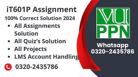 iT601P Assignment 1 100% Correct Solution Fall 2024, iT601P Assignment 1 Solution 2024 #IT601P