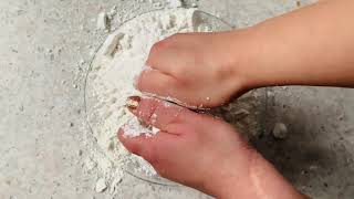 ASMR Squeaky Cornstarch on Soft Gym Chalk | Power Play screenshot 4