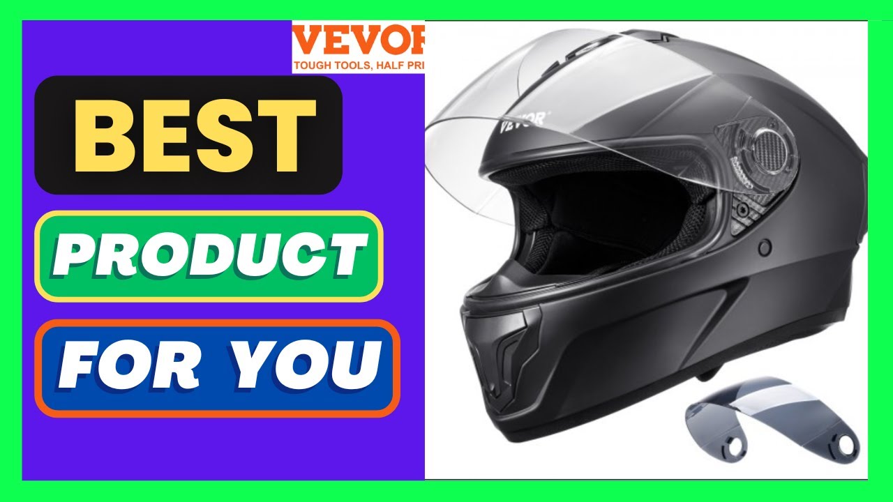 VEVOR Motorcycle Helmet, Full Face, Adult Motocross Dirt Bike Helmet with Tinted and