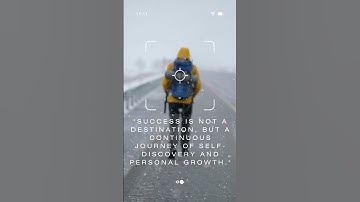 "Success is not a destination, but a continuous journey of self-discovery and personal growth."