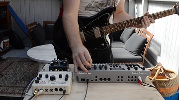 Prog AF synth & guitar jam with Elektron Analog Four MkII and a drummer