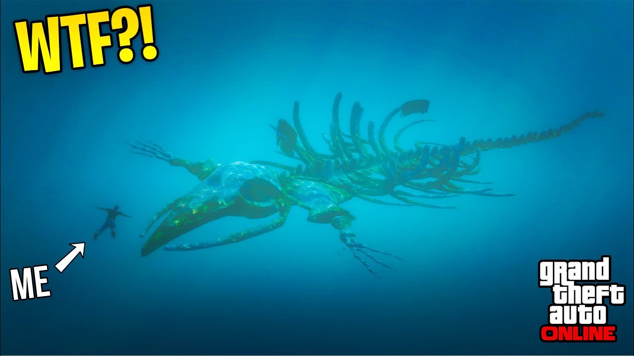 I Randomly Found This NEW MYSTERIOUS Skeleton Deep in GTA Online's Ocean
