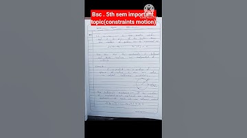 Constraints #Constrained motion & it