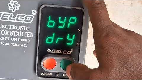gelco 3 phase starter setting