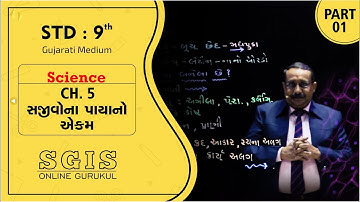 SGIS | STD 9  Science | Ch.5 સજીવોના પાયાનો એકમ  Part 01 | GSEB |Ft. Raiyani Jitendra sir |G232B