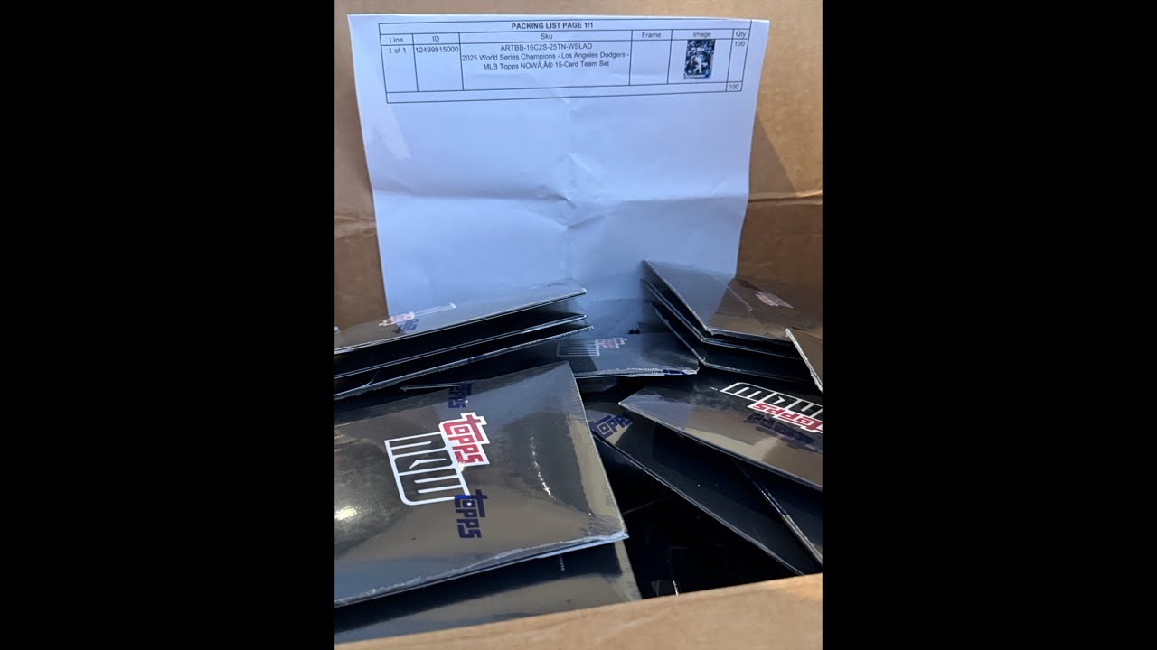 大谷翔平冠軍系列卡，100包2025 World Series Champions - LosAngeles Dodgers - ToppsNOW® 15-Card Team Set老婆不要看正在直播