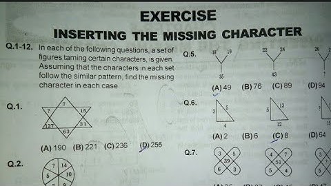 Inserting the missing character | Explanation with solved exercise | Question n Answer | Reasoning