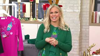 Quacker Factory Holiday Trio 3/4 Sleeve Top on QVC