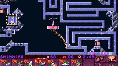 DOS Lemmings 2: The Tribes Space 8 Odyssey