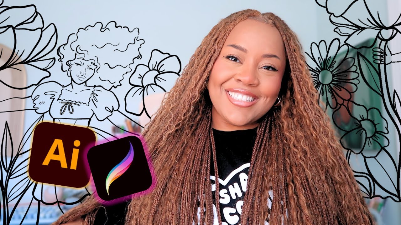 Digital draw with me | How I make my coloring pages - YouTube