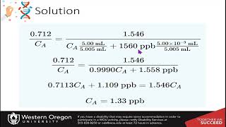 Chapter 5 Sample Problem Single Standard Additions